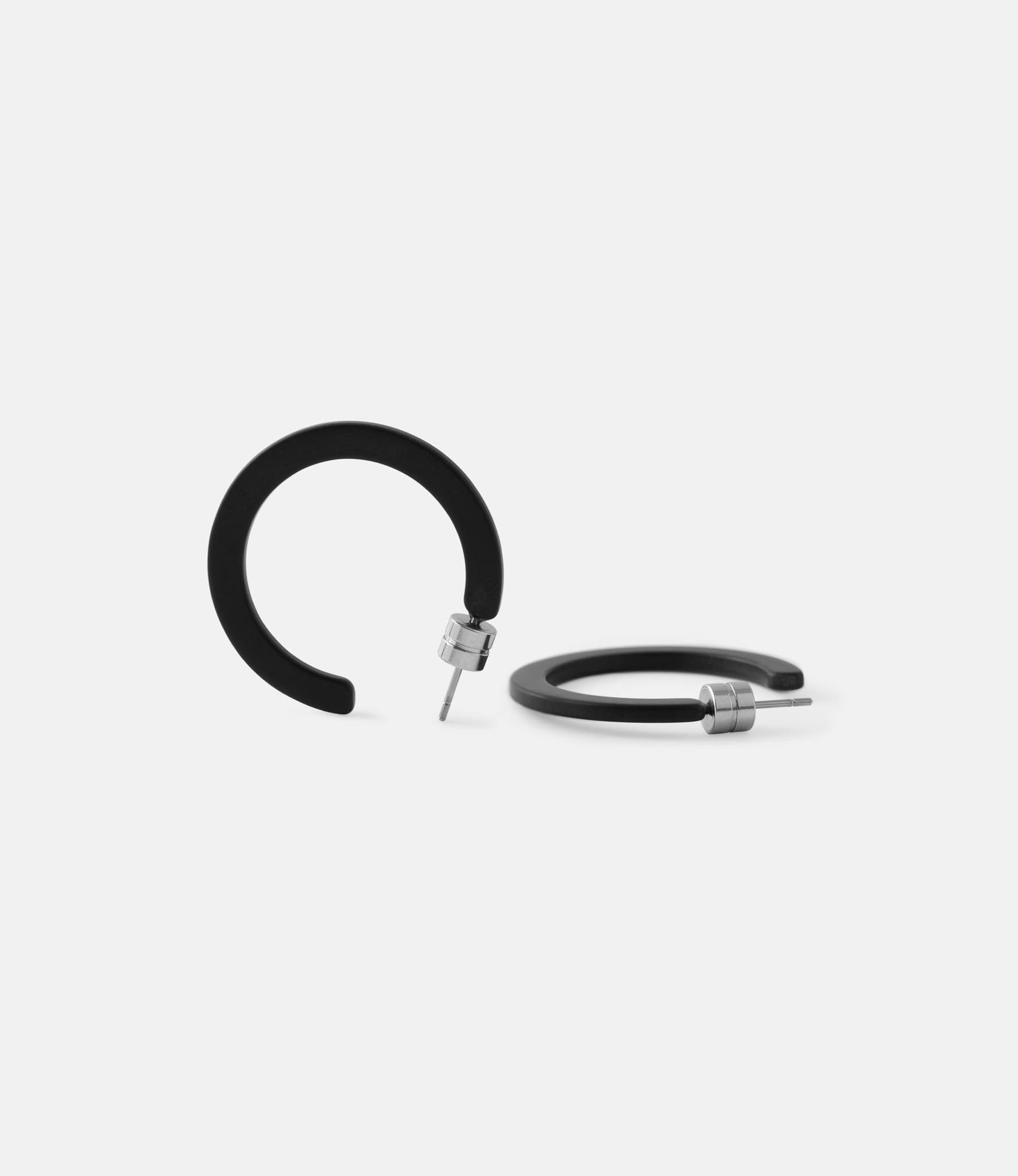 Machete Mini Hoops in Black Matte — серьги из ацетата