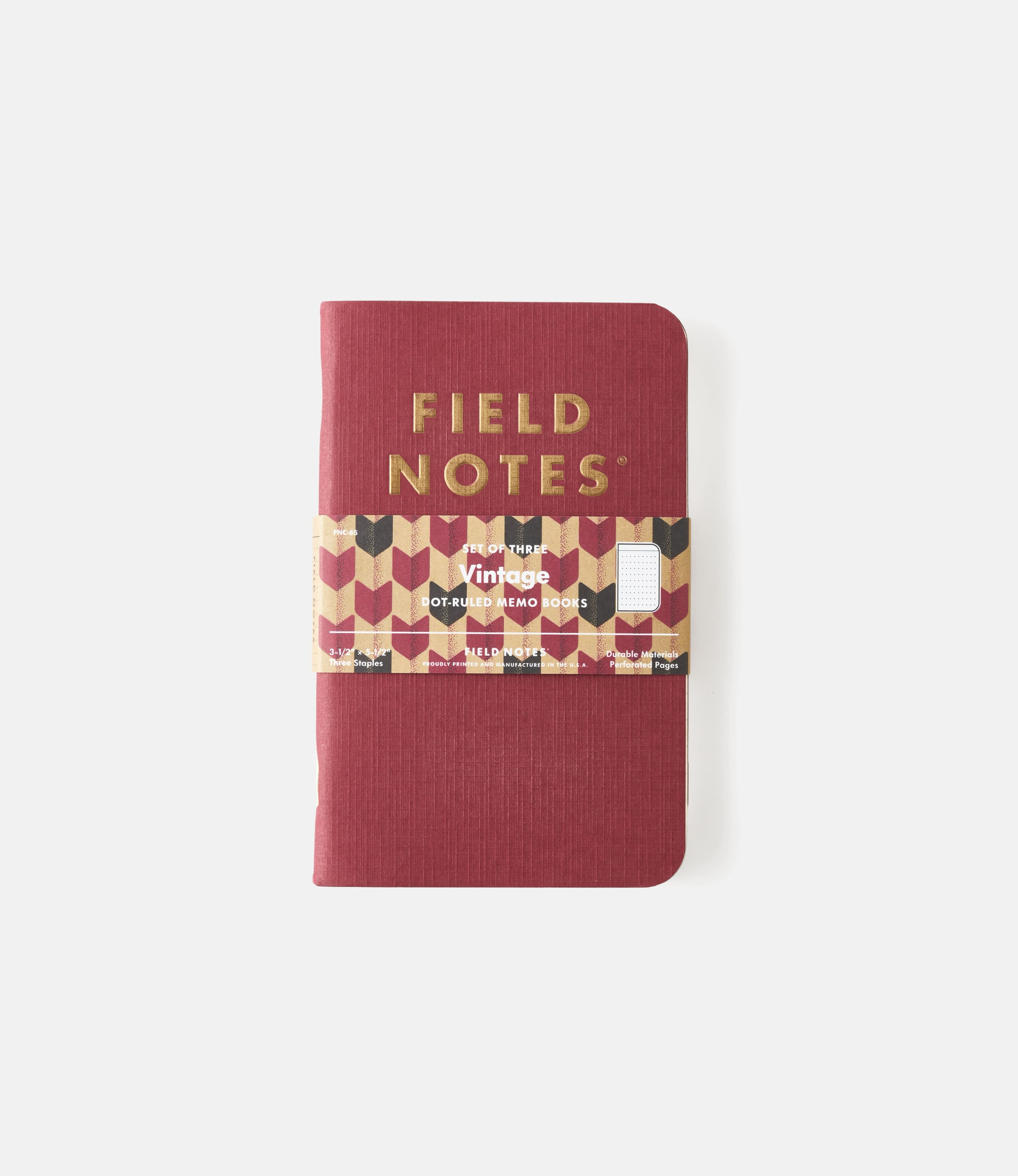 Field Notes Vintage — набор блокнотов в точечную сетку