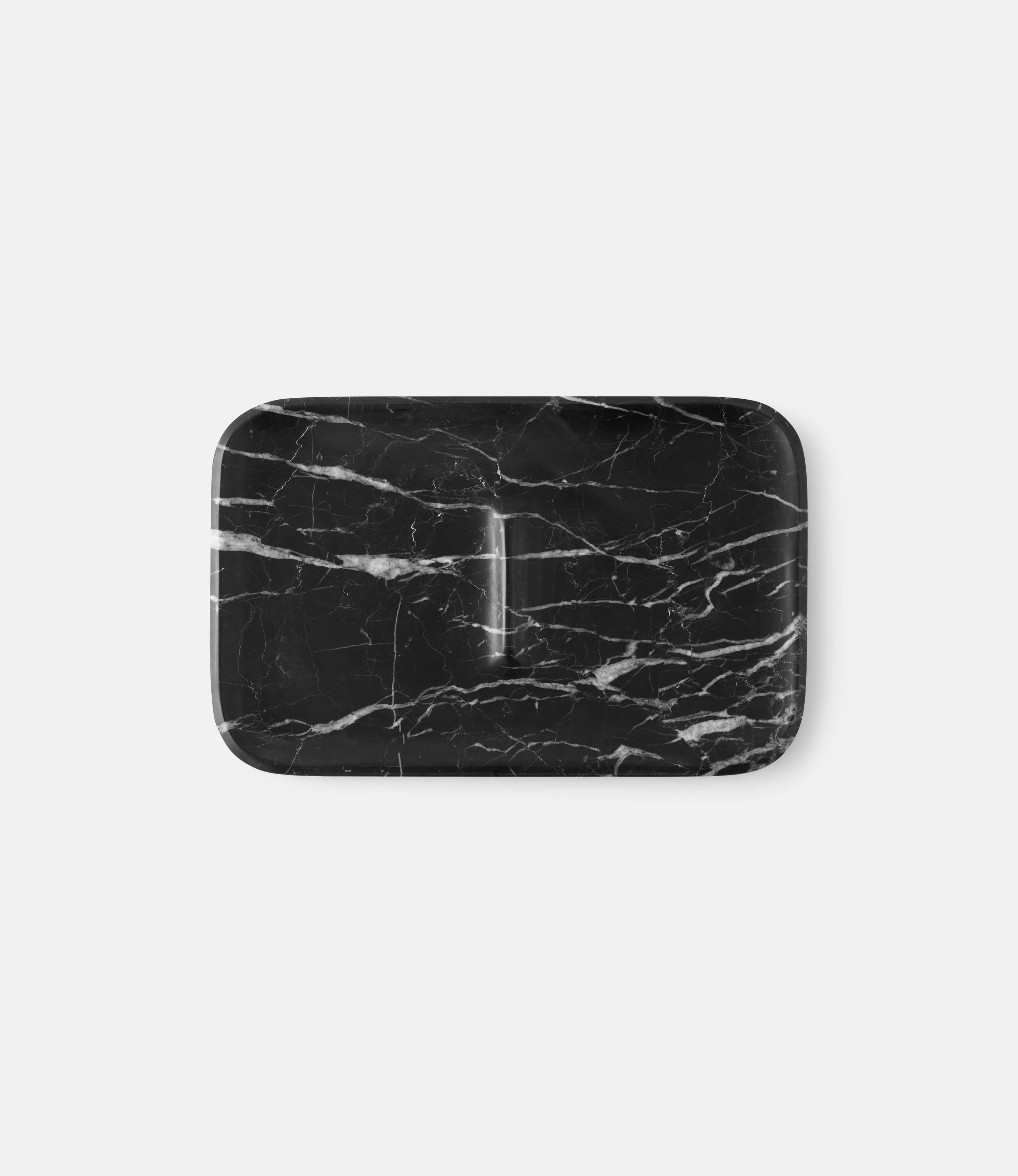 Craighill Marble Nocturn Catch Black — лоток для мелочей из мрамора