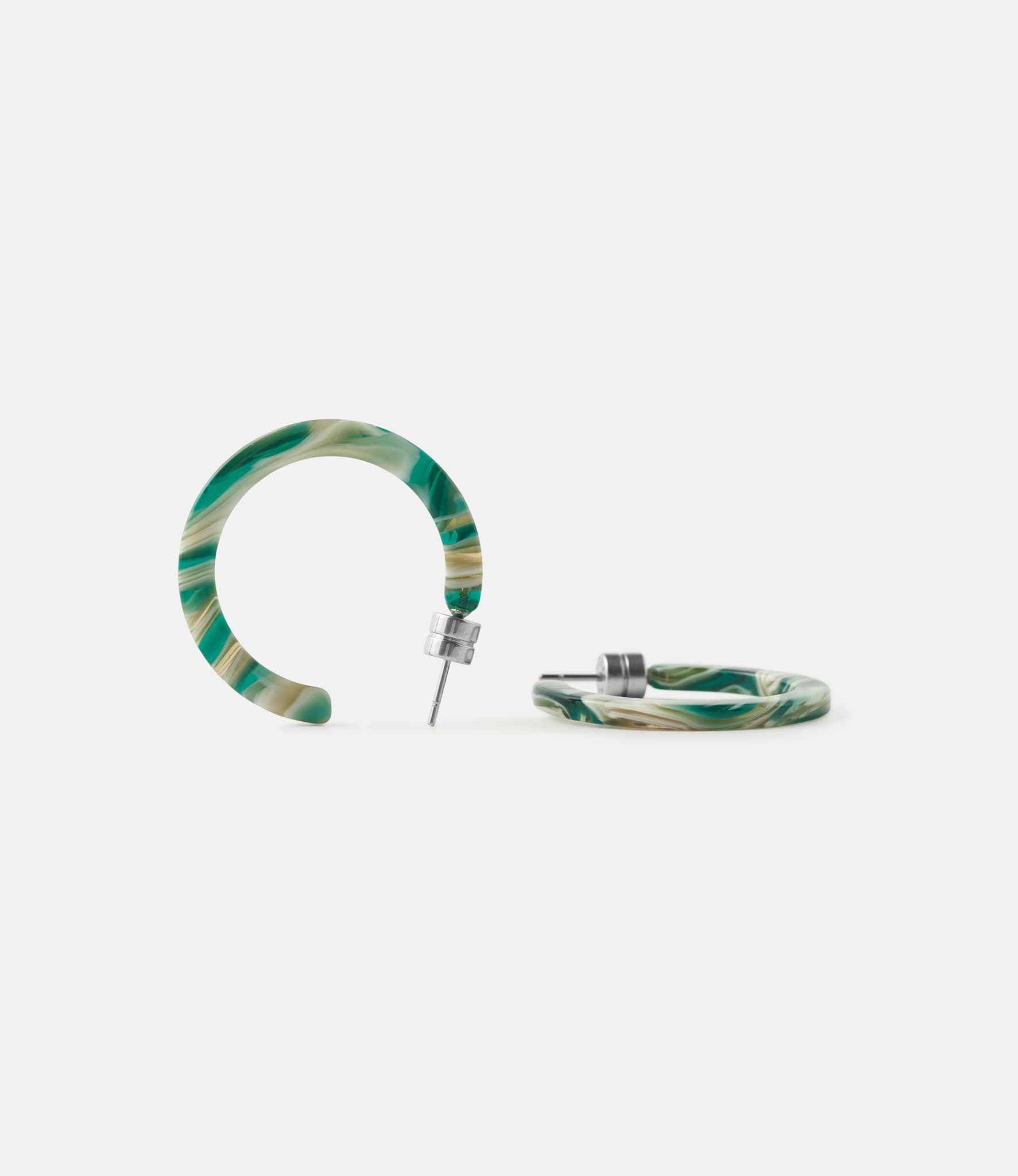Machete Mini Hoops in Stromanthe — серьги из ацетата