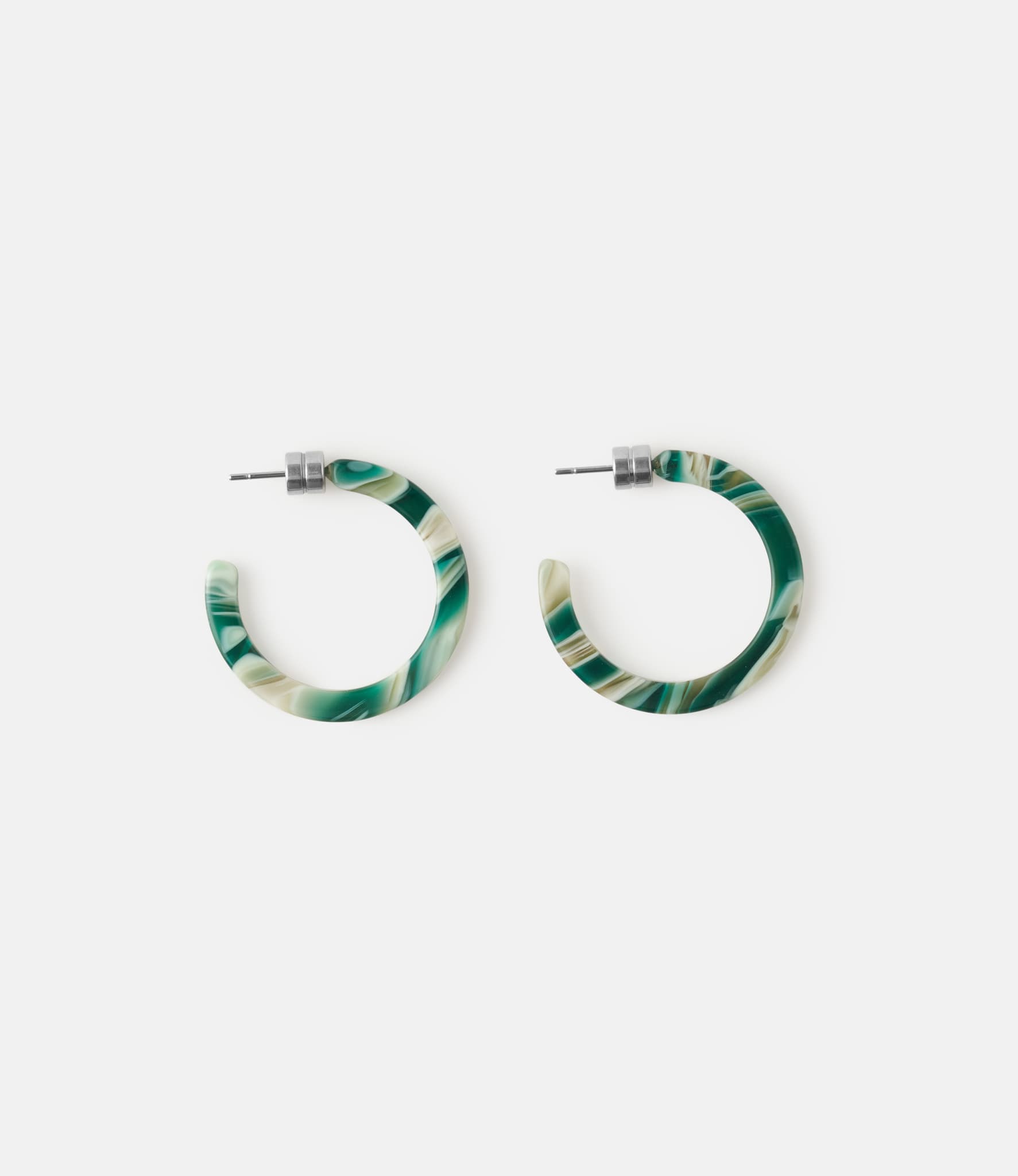 Machete Mini Hoops in Stromanthe — серьги из ацетата