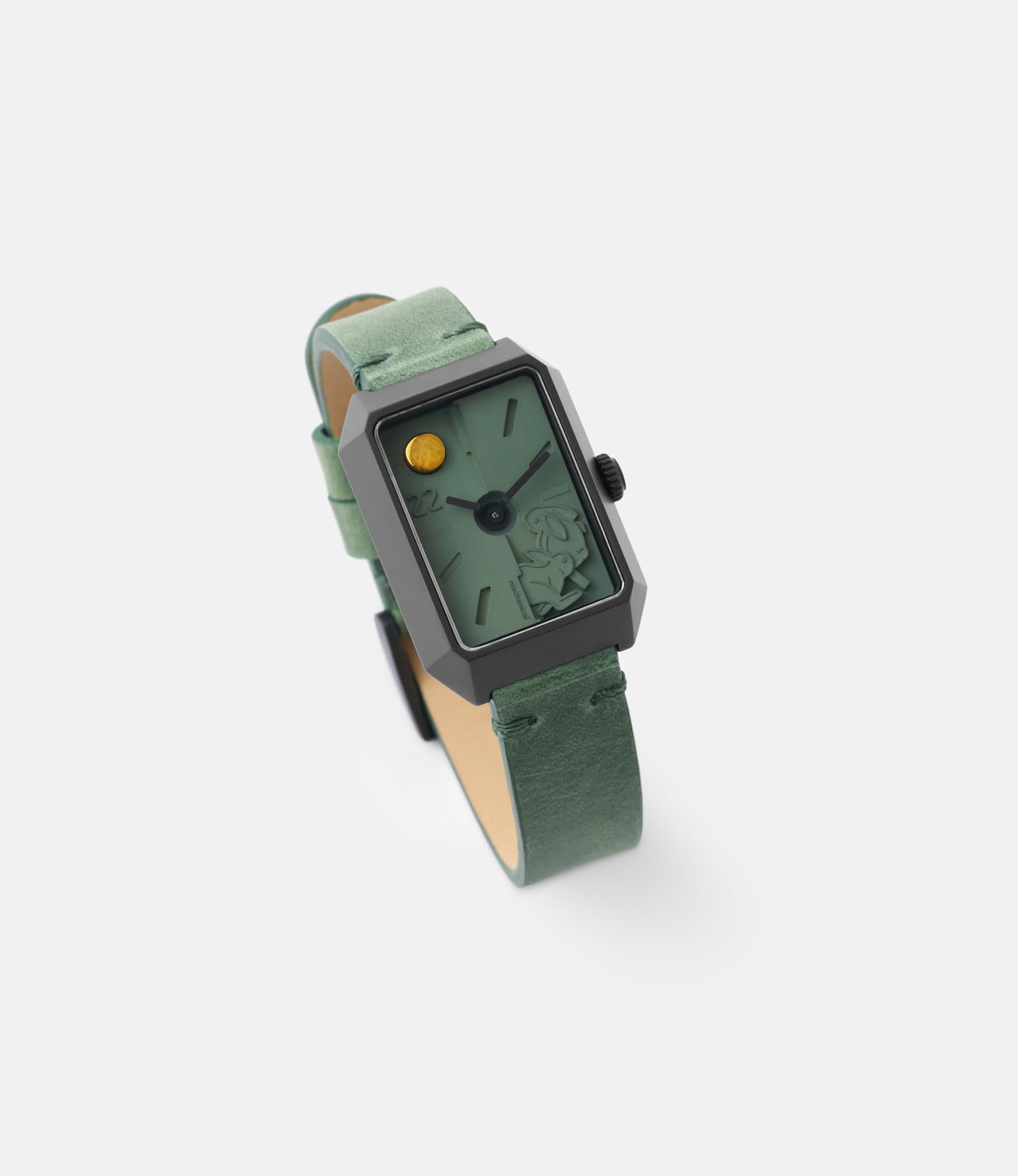 22 Studio Limited Rabbit Edition Moss Green Woman — женские часы с циферблатом из бетона
