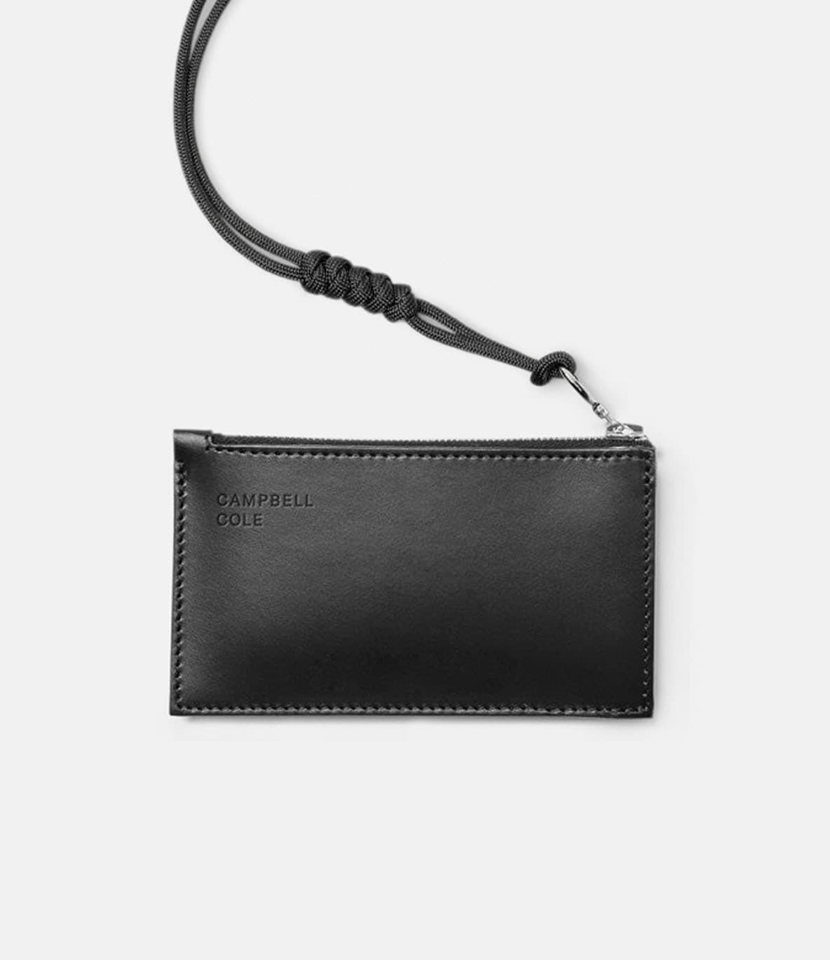 Campbell Cole Simple Coin Pouch Black — кошелёк из кожи
