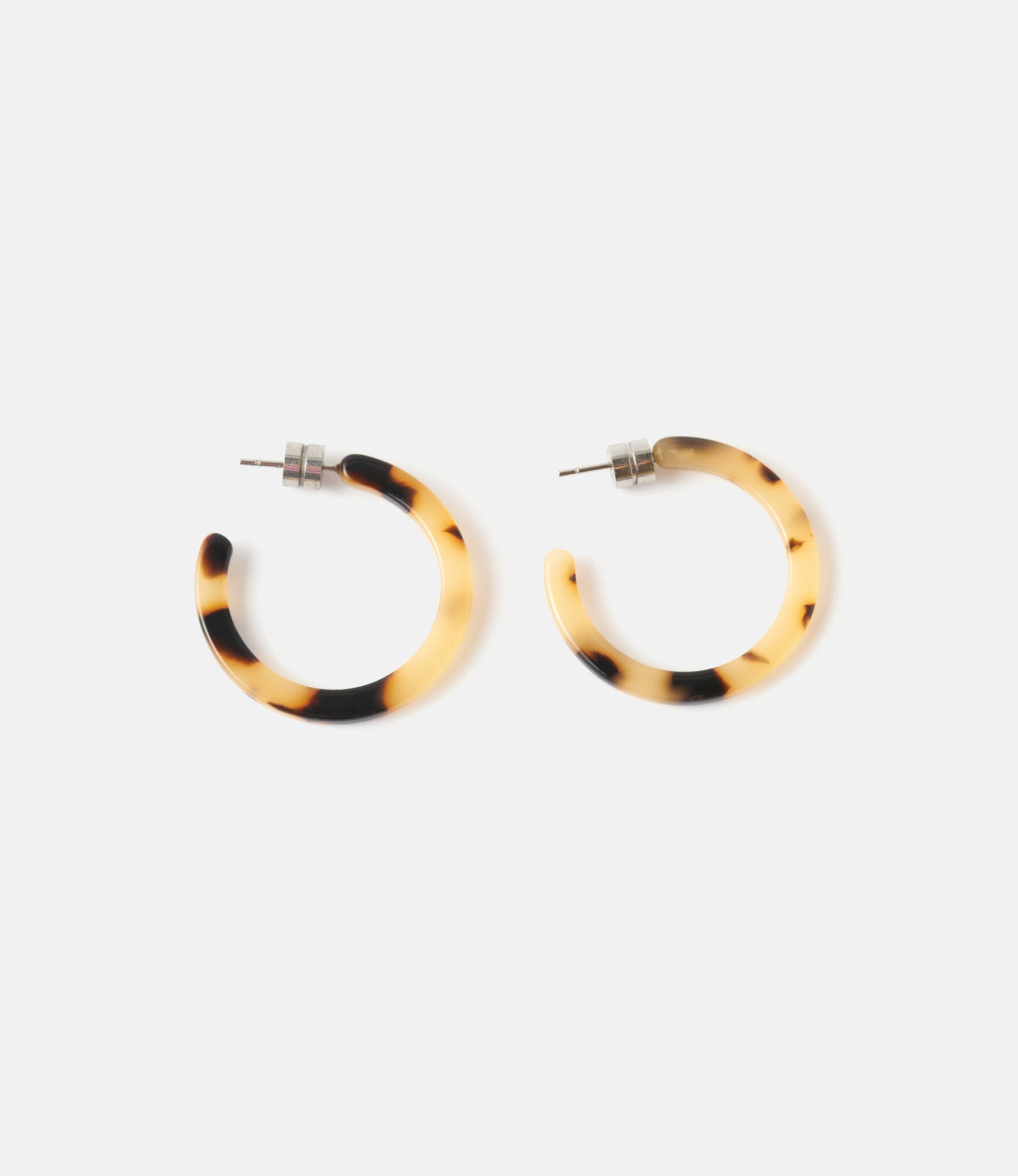 Machete Mini Hoops in Blonde Tortoise — серьги из ацетата