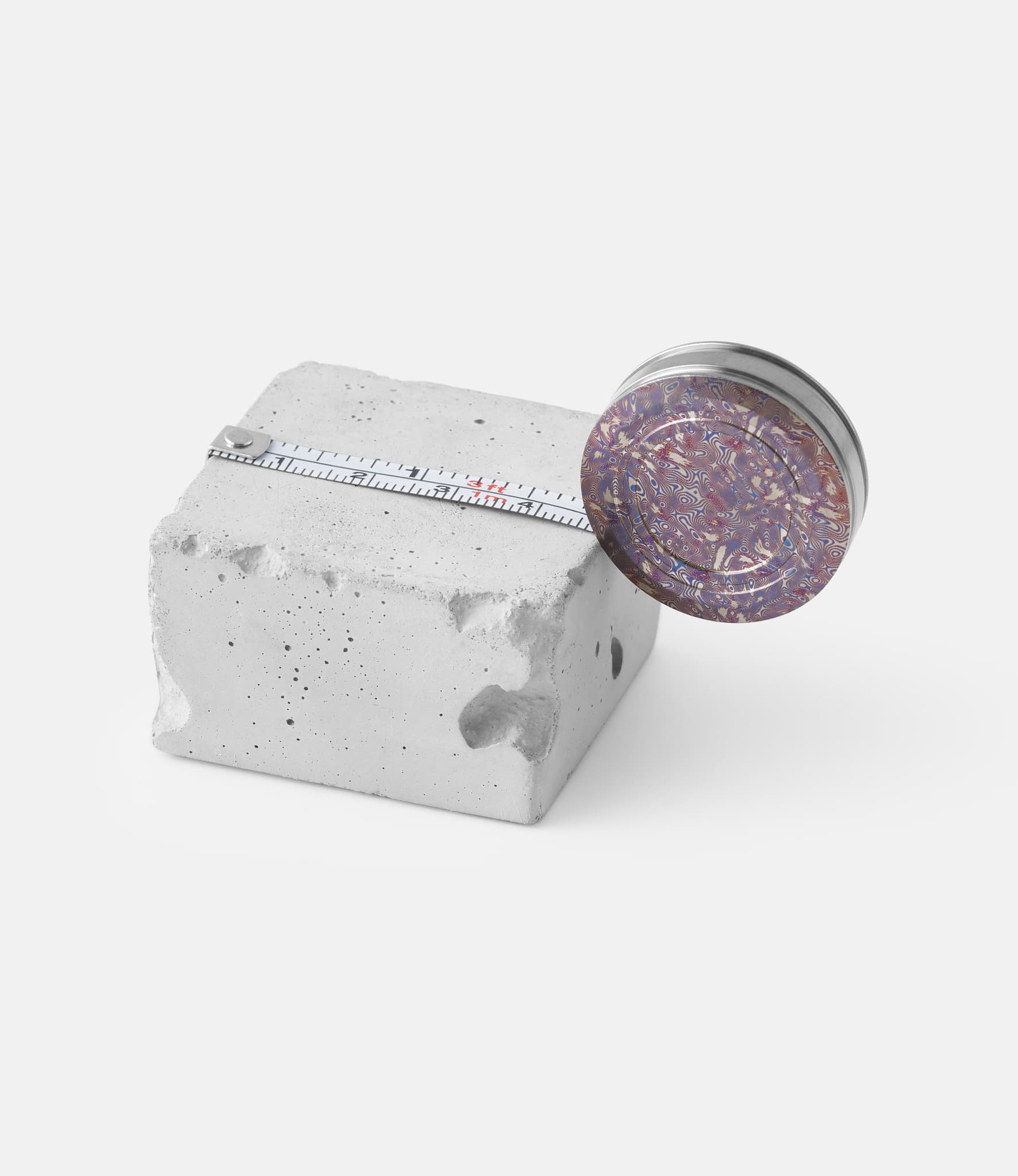 TEC Ti-Tape Dark Purple Damascus — мини-рулетка из титана